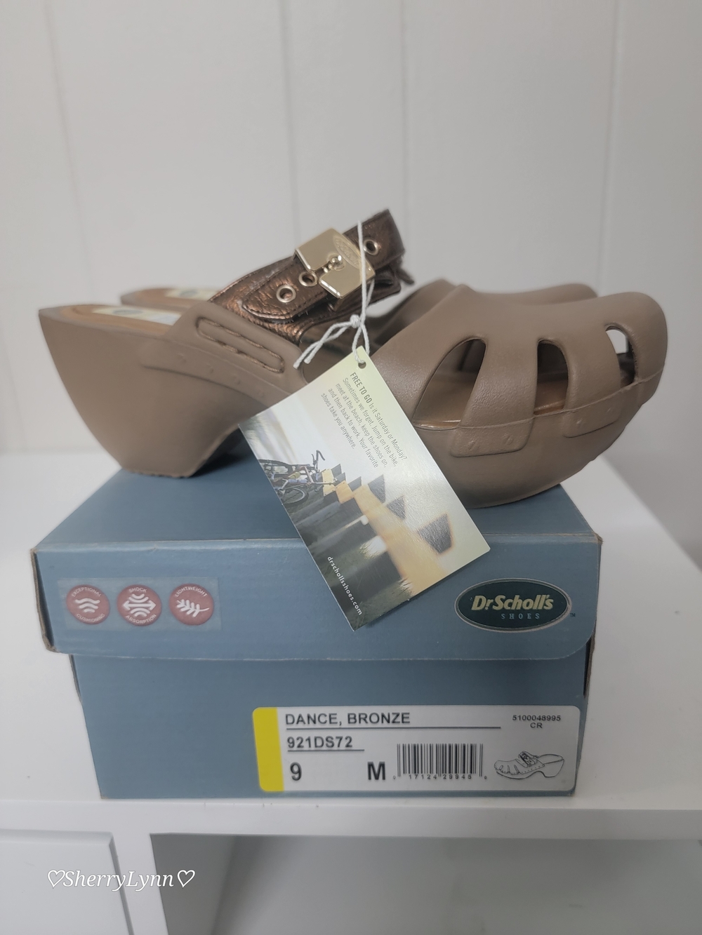 Dr. Scholl's Dance Bronze Women's Clog Sandals